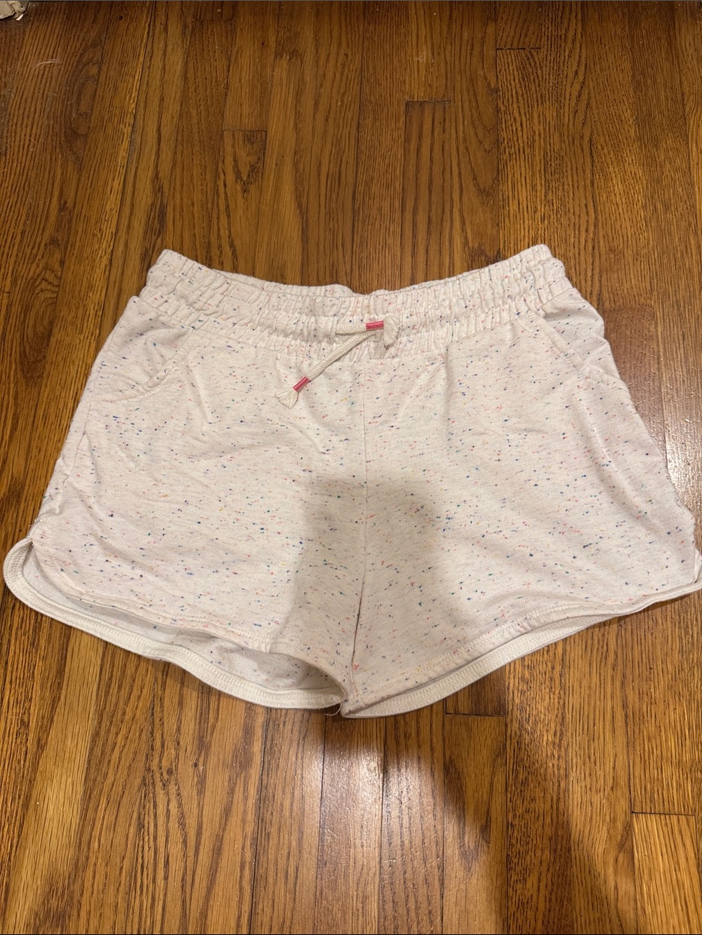 Cat & Jack Cream Speckled Drawstring Kids Shorts
